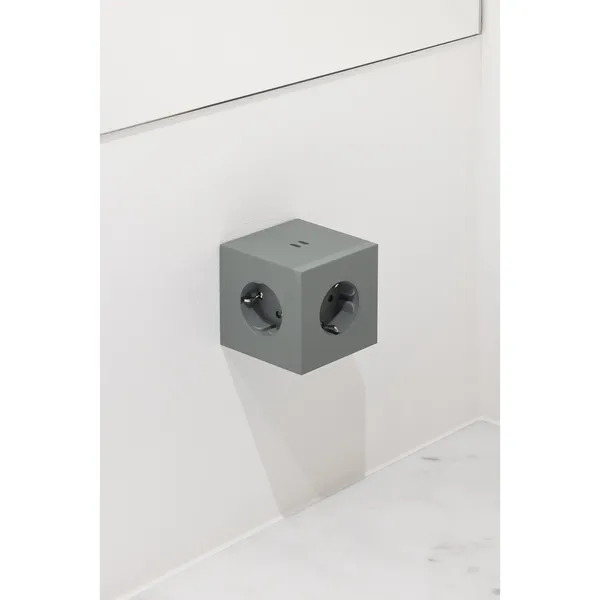 Square 2 Socket Oak Green