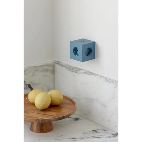 Square 2 Socket Shark Blue