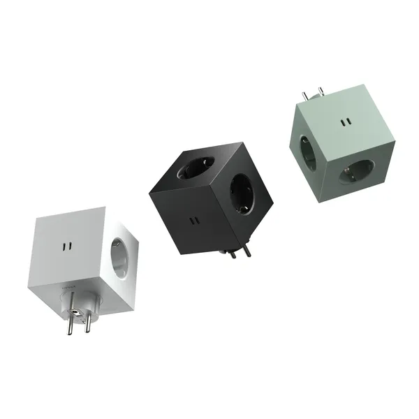Square 2 Socket Beżowy