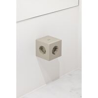 Square 2 Socket Beżowy