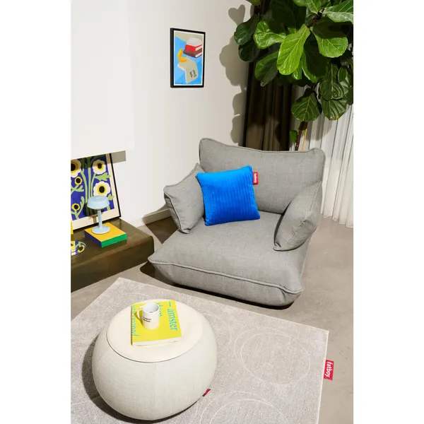 Cuscino Hotspot Linea Quadro Velvet Flash Blu