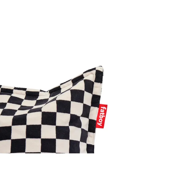 Original Slim Teddy Sitzsack Chess Schwarz Ecru