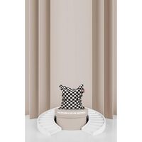 Original Slim Teddy Sitzsack Chess Schwarz Ecru