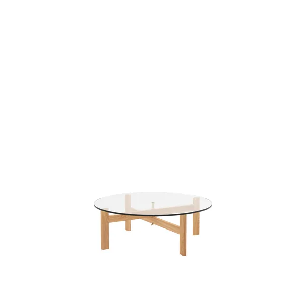 Round Coffee Table 88 cm Oak