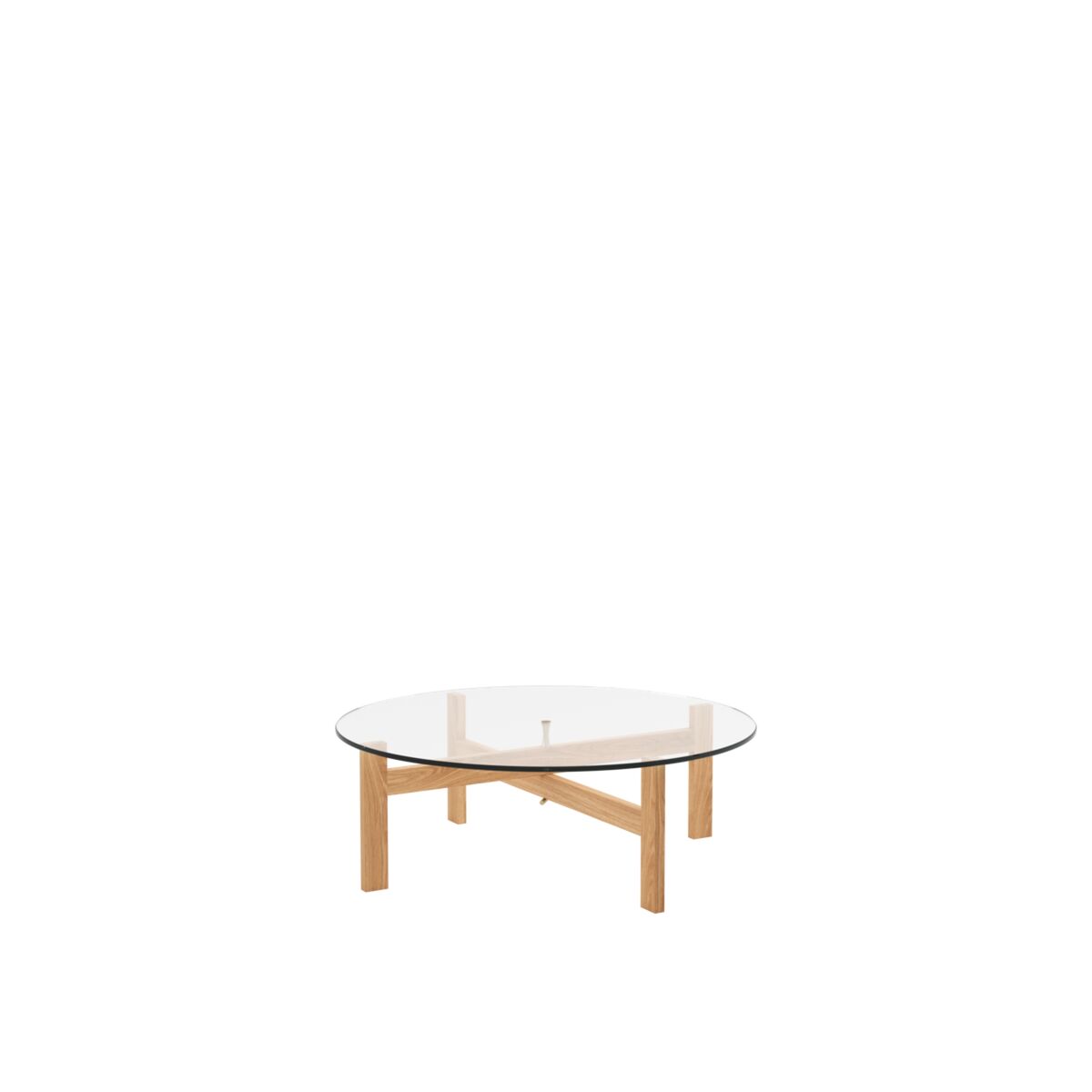 Round Coffee Table 88 cm Oak