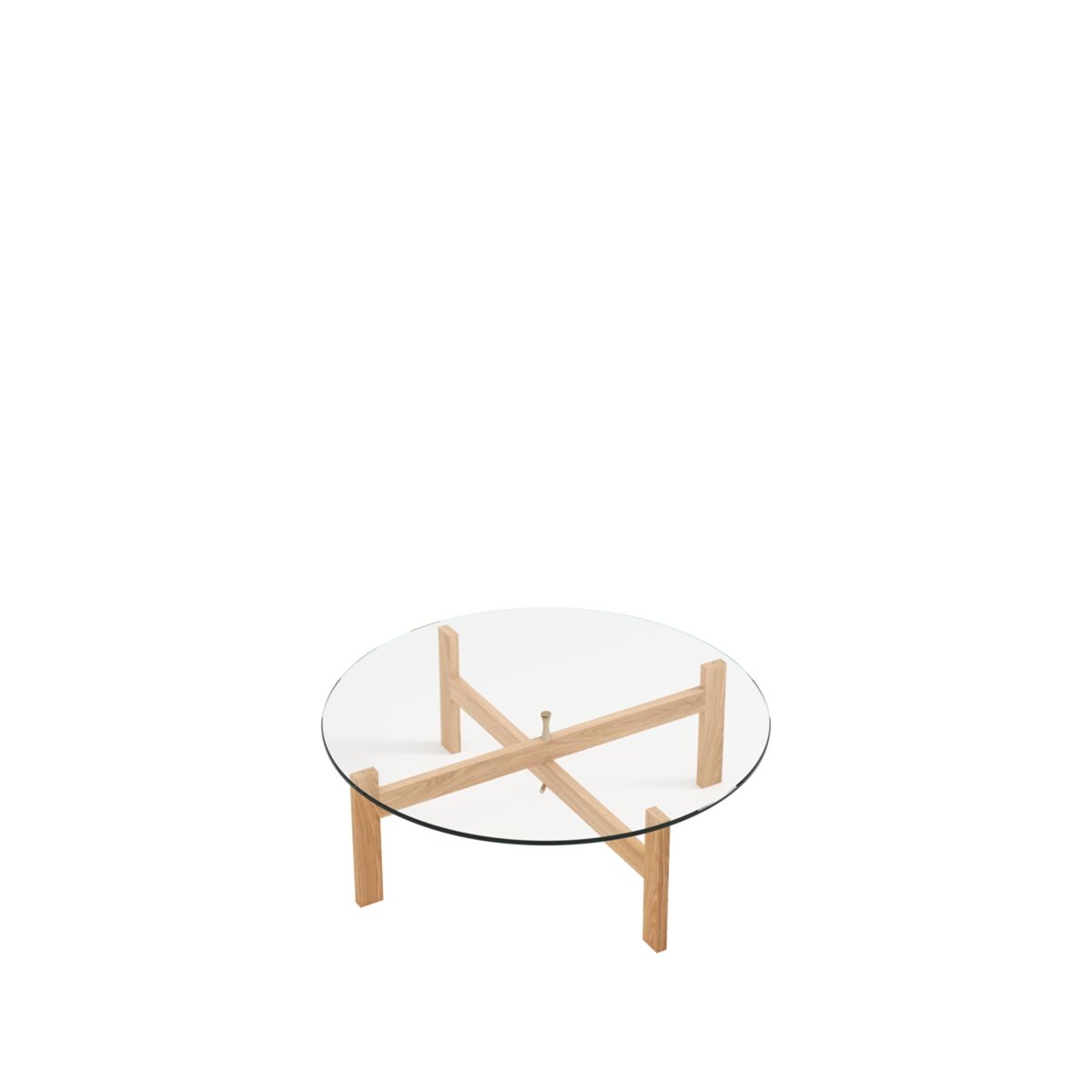Round Coffee Table 88 cm Oak