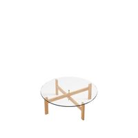 Round Coffee Table 88 cm Oak