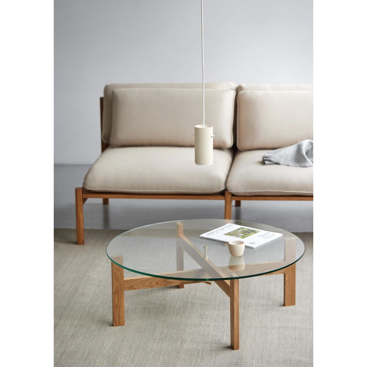 Round Coffee Table 88 cm Oak