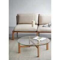 Round Coffee Table 88 cm Oak