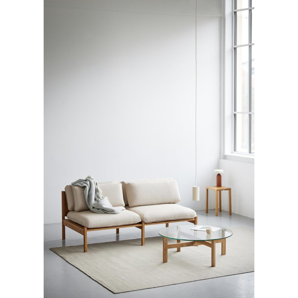 Round Coffee Table 88 cm Oak