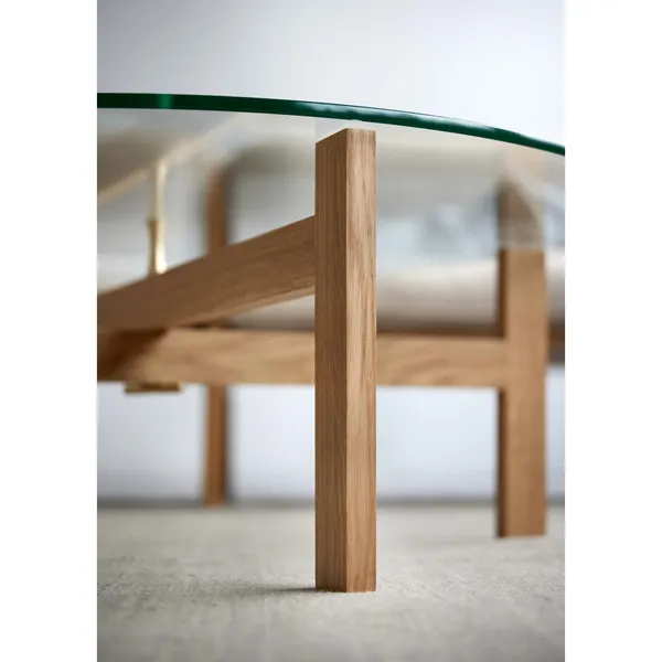 Round Coffee Table 88 cm Oak