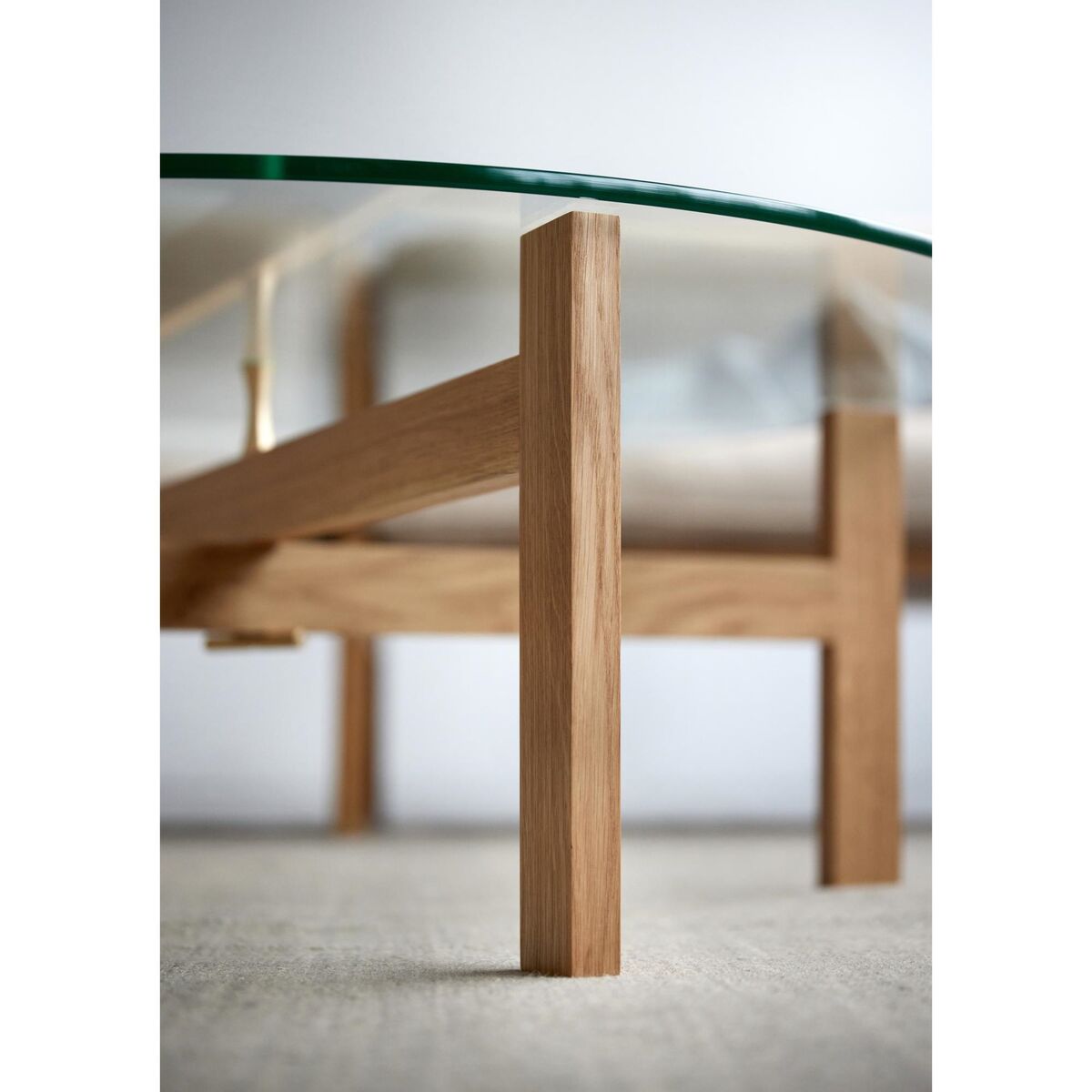Round Coffee Table 88 cm Oak