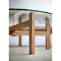 Round Coffee Table 88 cm Oak