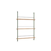 Tijdschriftenrek met Boekenplanken, Middelgroen Eiken/grenen
