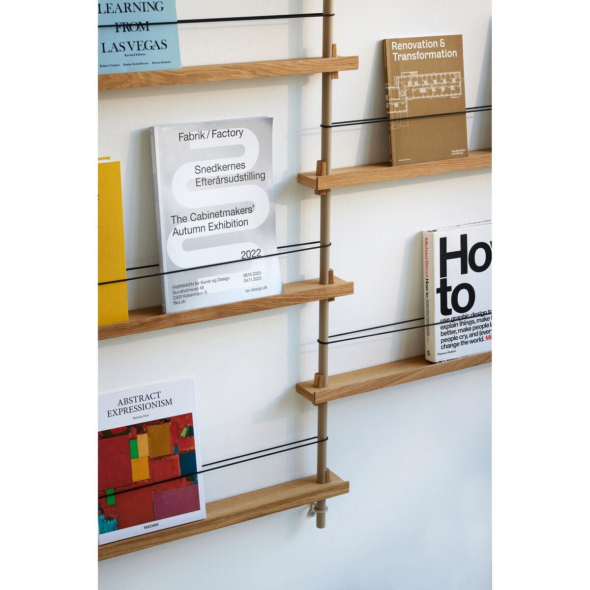 Tijdschriftenrek met Boekenplanken, Middelgroen Eiken/grenen