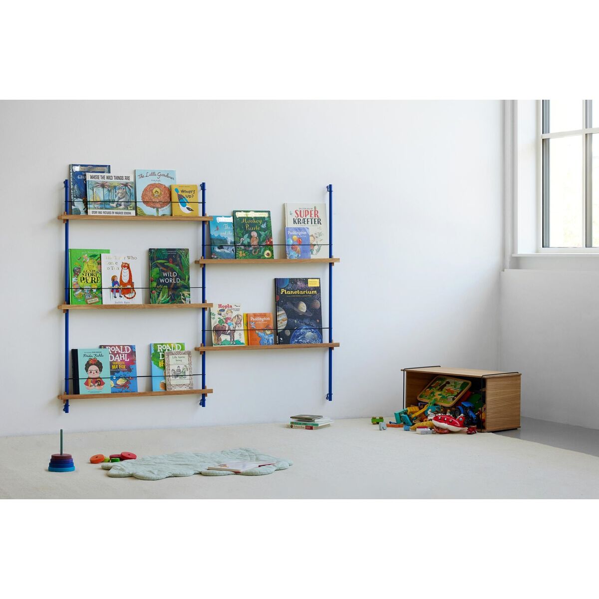 Zeitschriftenregal Bücherregal Mittel Eiche/ Weiß