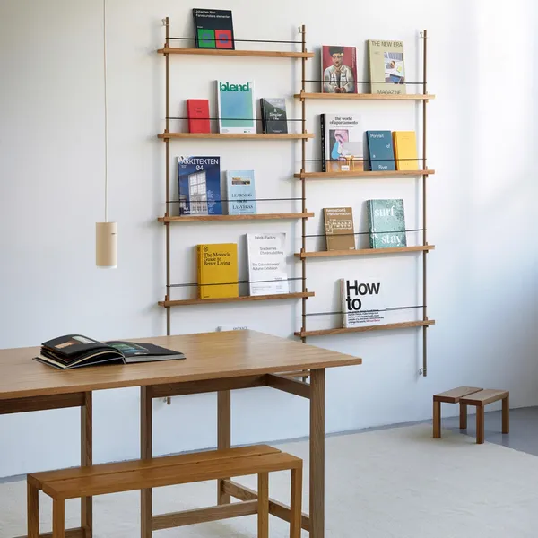 Magazine Shelving Reol Medium Røget Eg/Pine Green