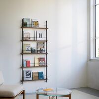 Magazine Shelving Bookcase High Black