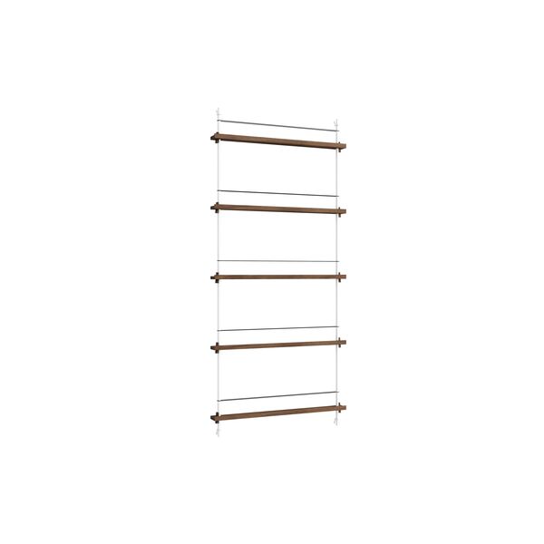 Étagère à Magazines , Bibliothèque Haute en Chêne Fumé/ Blanc