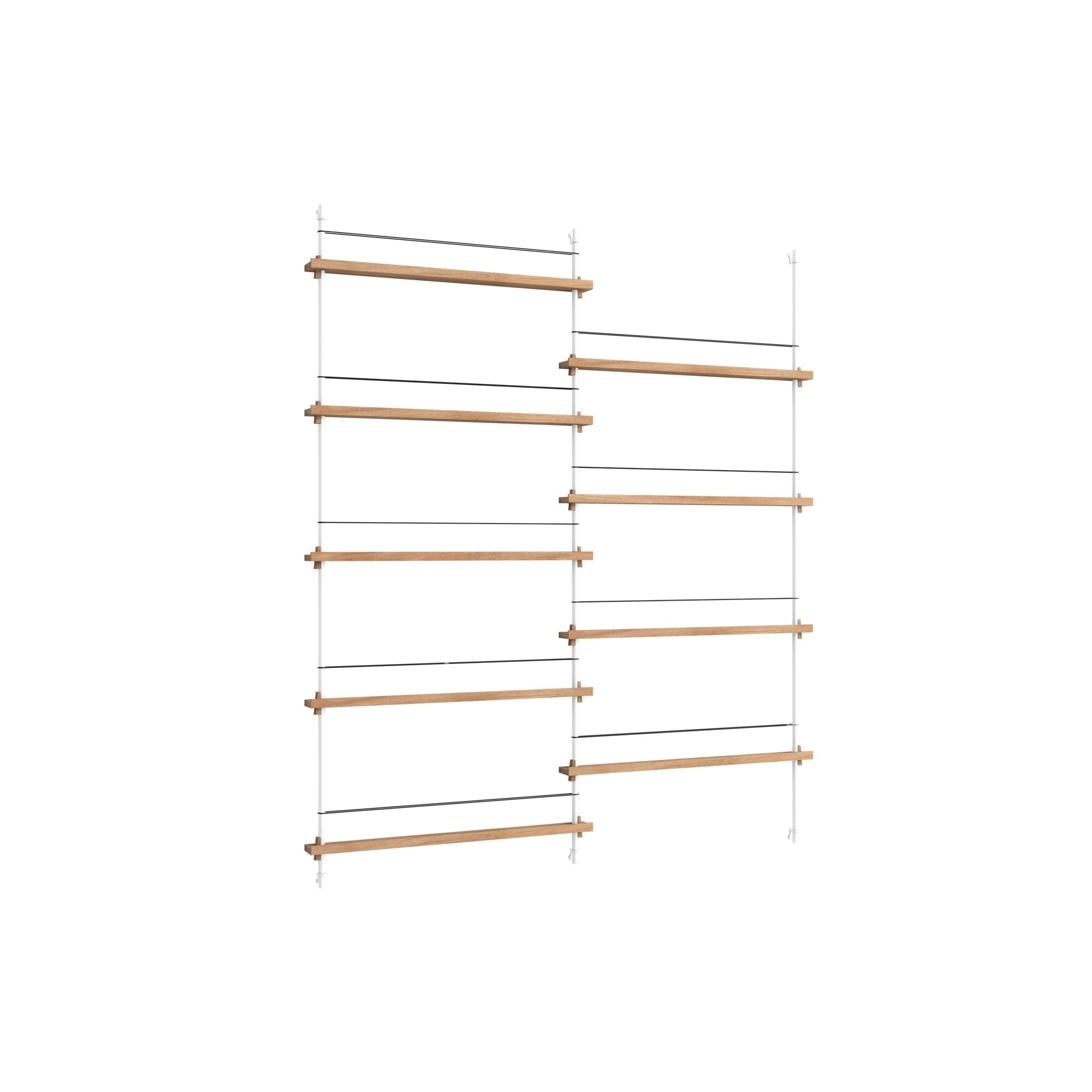 Magazine Étagère MS.180.2 Chêne/ Blanc