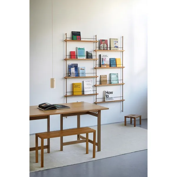 Tijdschriftenrek MS.180.2 Eiken/Wit