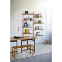 Tijdschriftenrek MS.180.2 Eiken/Wit