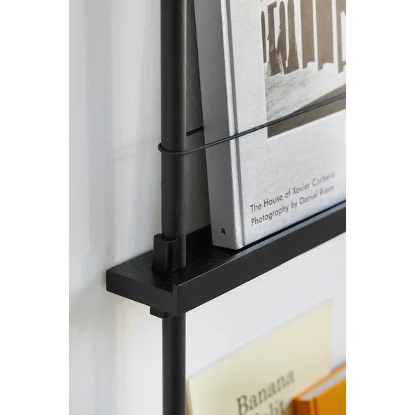Magazine Shelving Bookcase Small Black