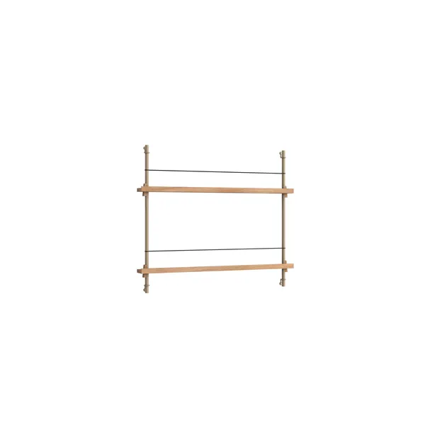 Magazine Shelving Bookcase Small Oak/Warm Grey
