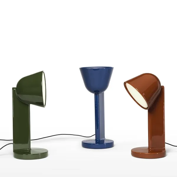 Céramique Up Table Lamp Rust Red
