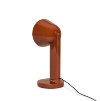 Céramique Side Table Lamp Rust Red