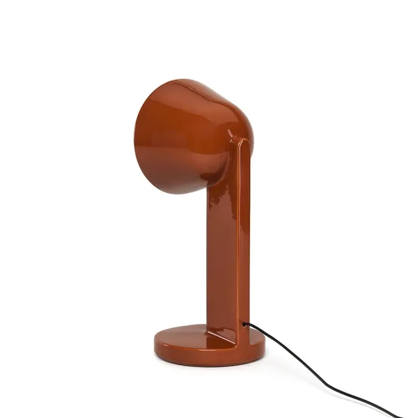 Céramique Side Table Lamp Rust Red