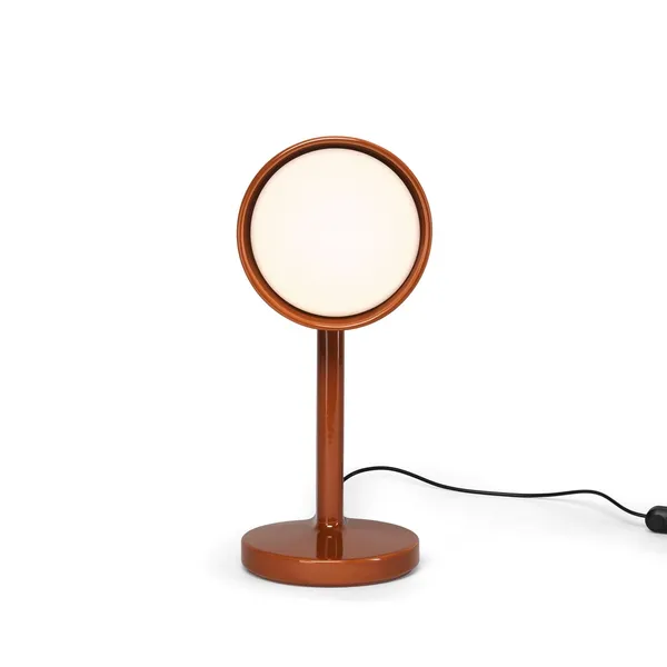 Céramique Side Table Lamp Rust Red