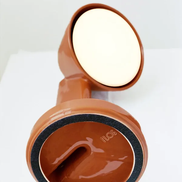 Céramique Side Table Lamp Rust Red