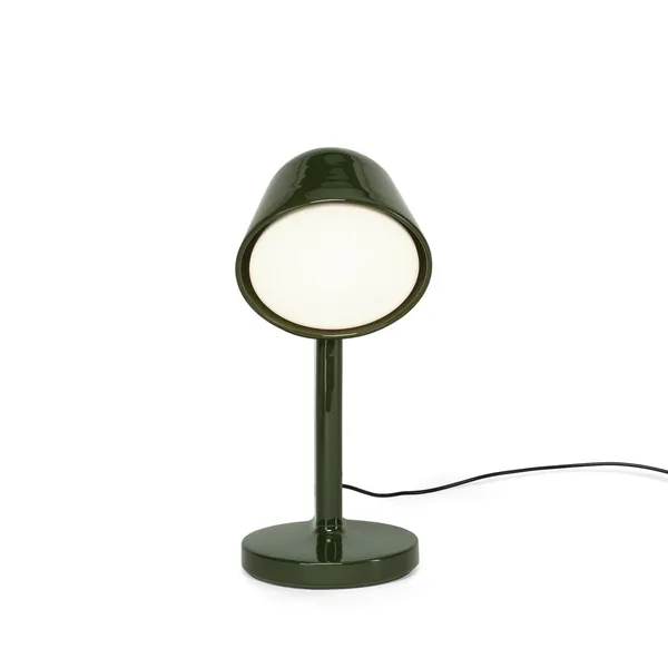 Céramique Down Table Lamp Moss Green