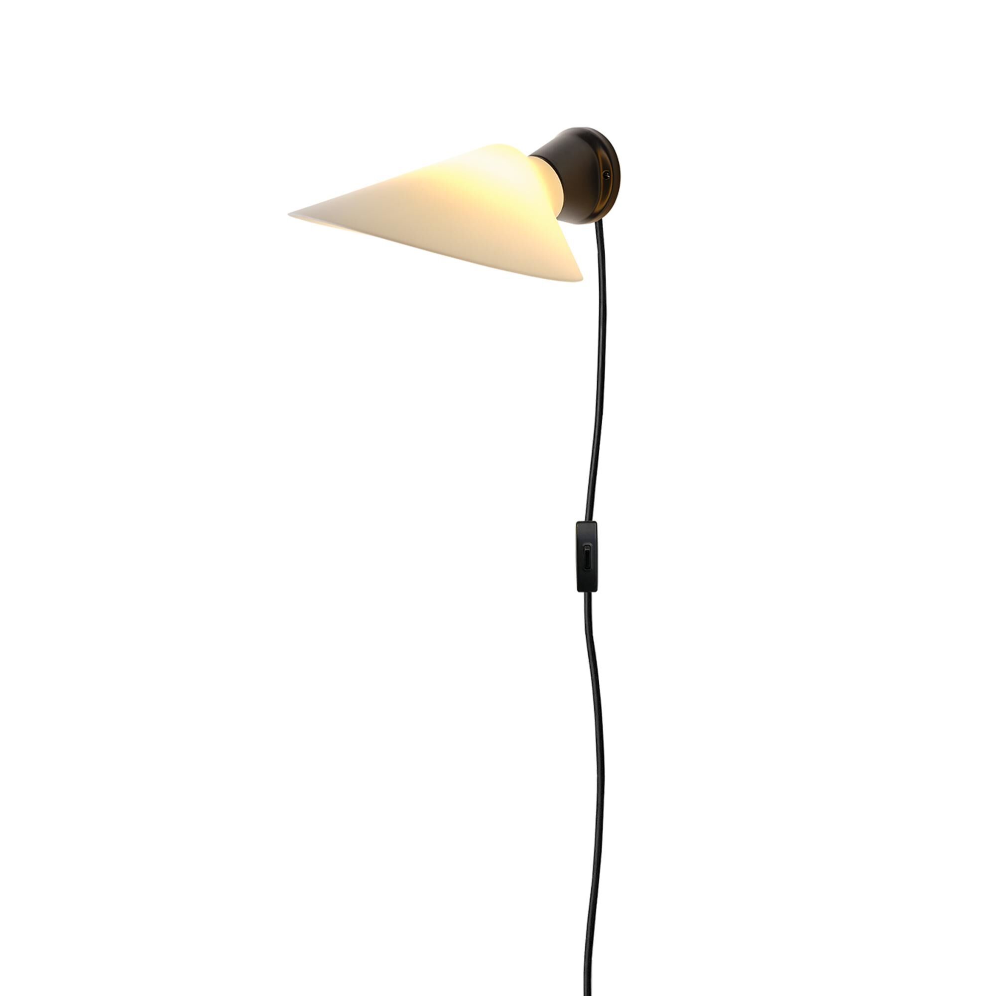Plume CA Applique Murale Noir/Porcelaine