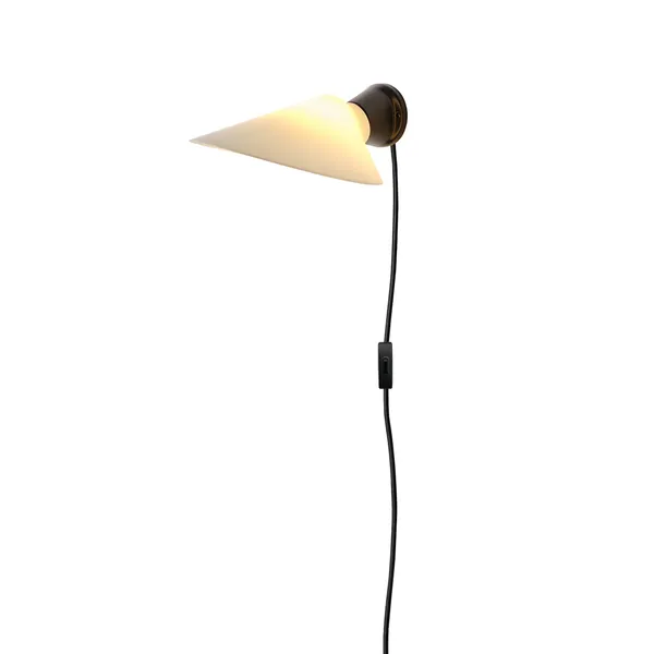 DCWéditions Plume CA Wall Lamp Black/ Porcelain
