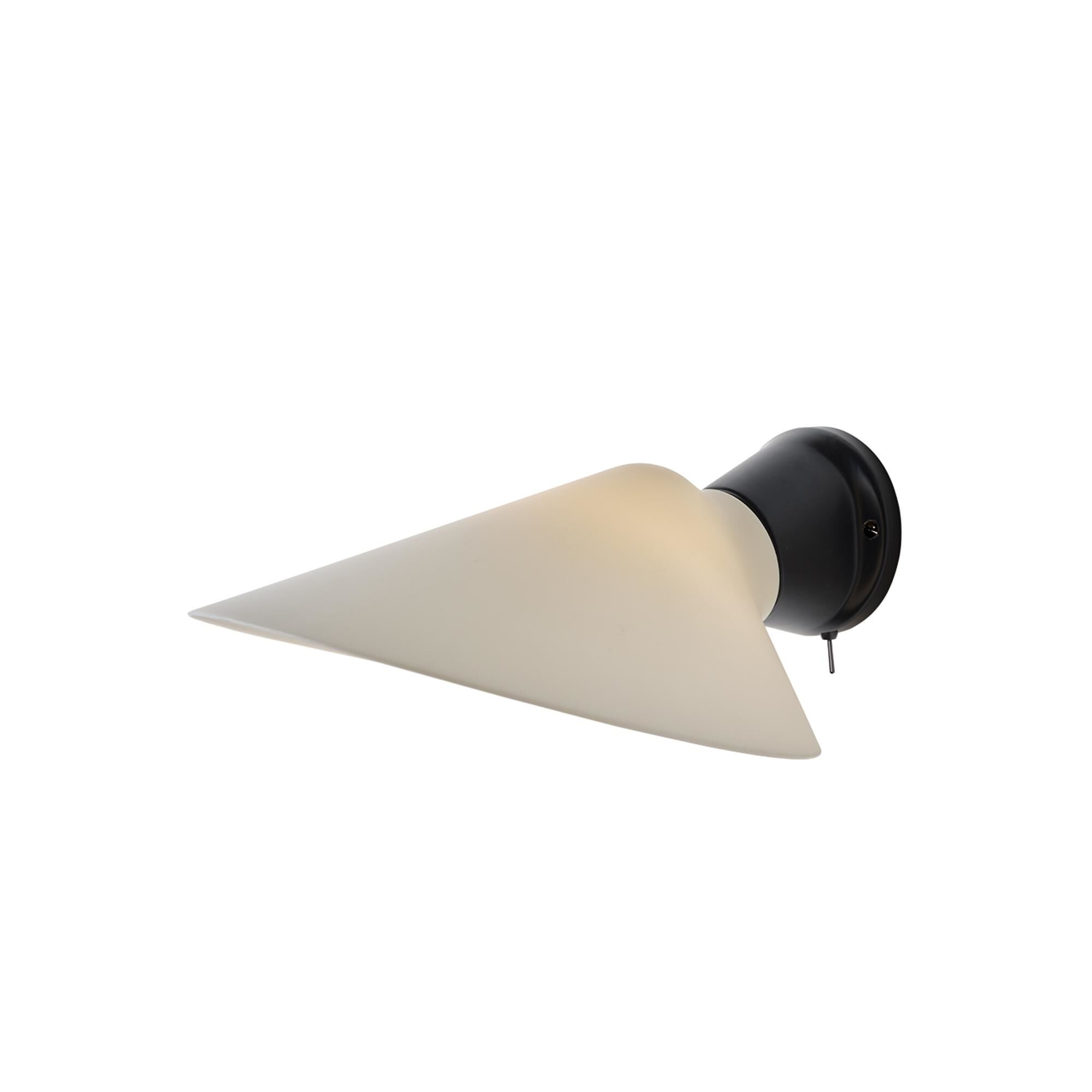 DCW&eacute;ditions Plume SW V&auml;gglampa Svart/Porslin