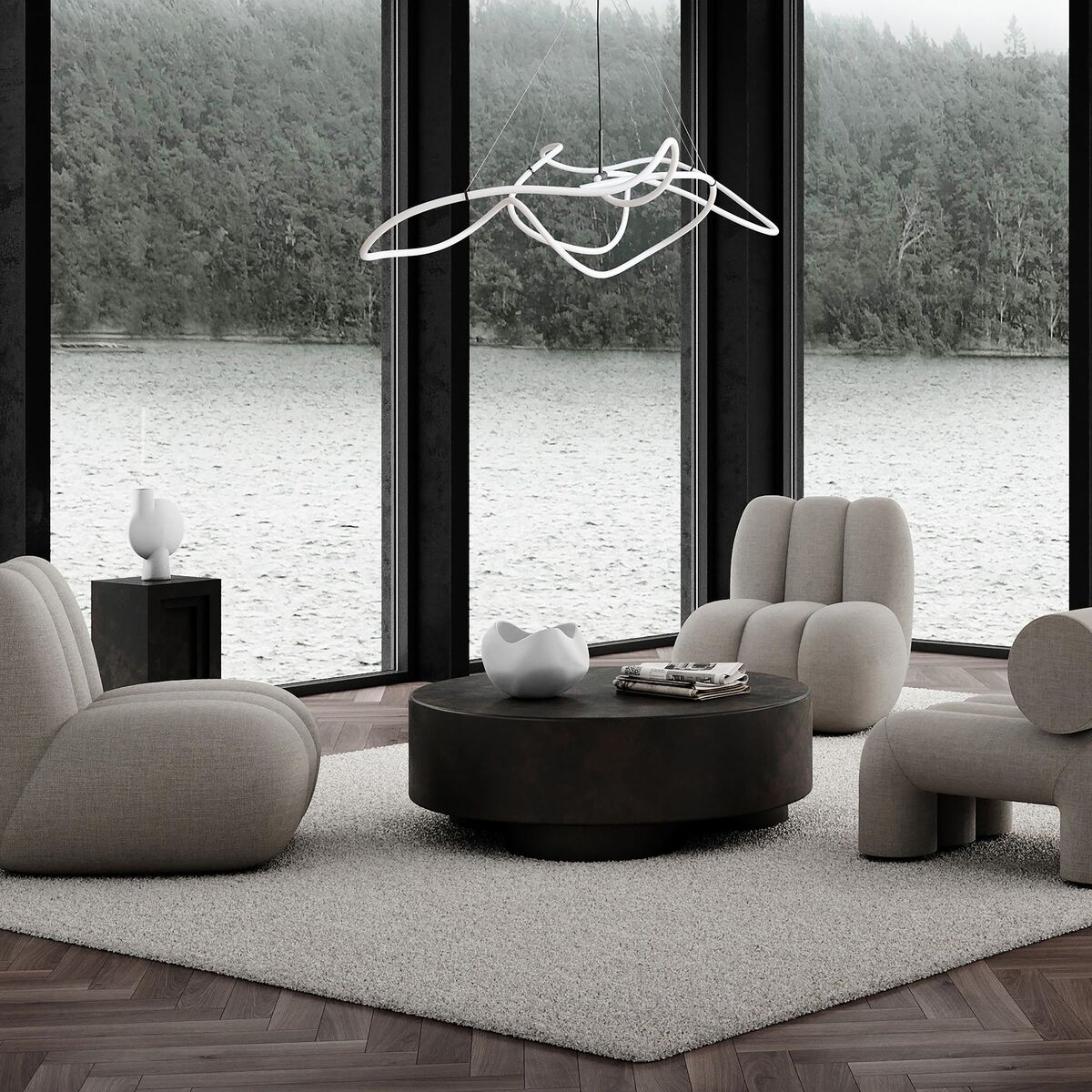 Ghost Taklampa Stor Vit