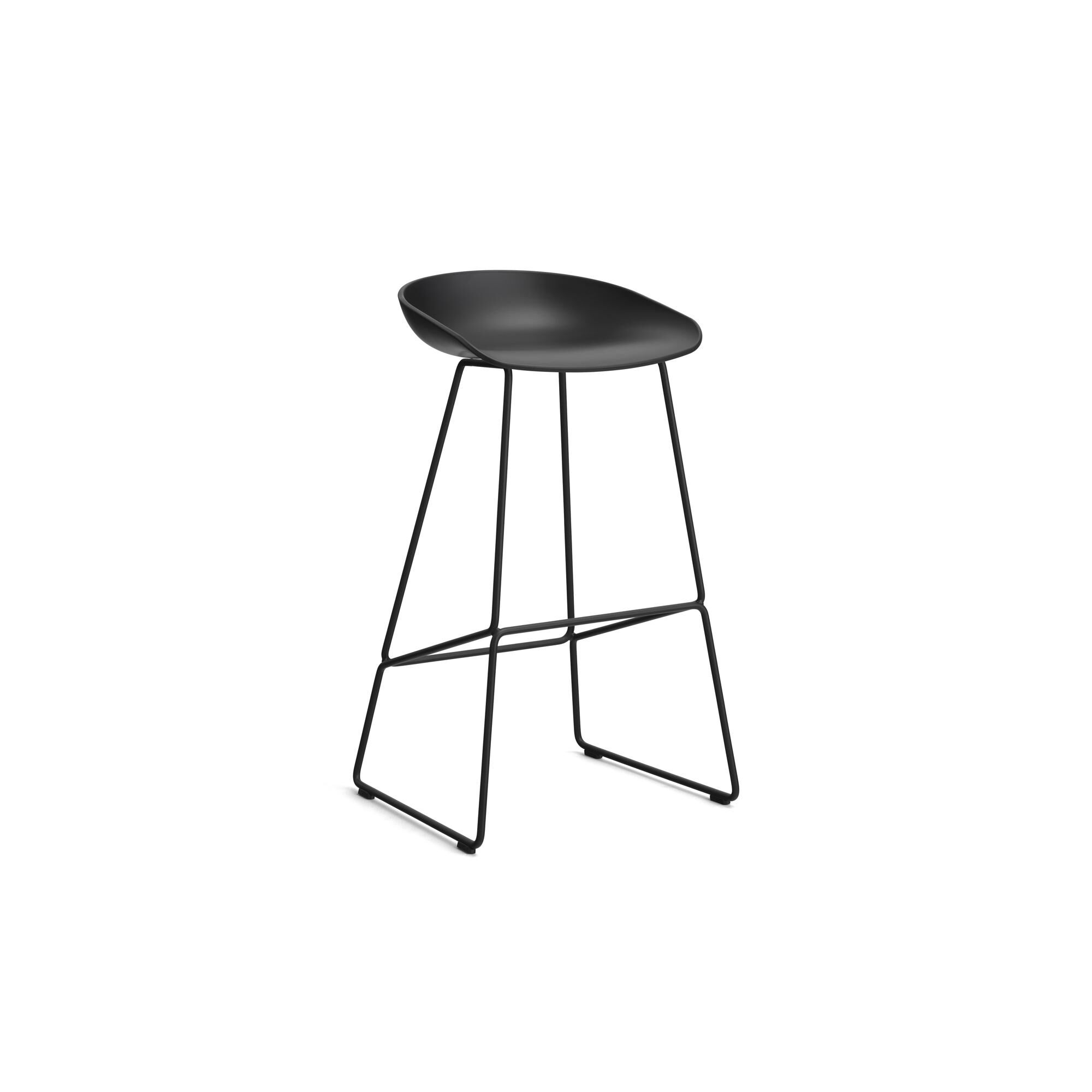 AAS38 Barstol H75 Sort Stål/Sort