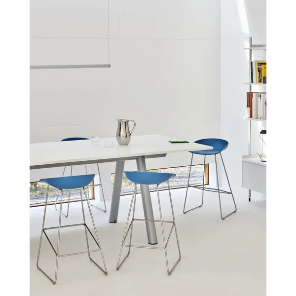 AAS38 Bar Stool H75 Black Steel/ Black