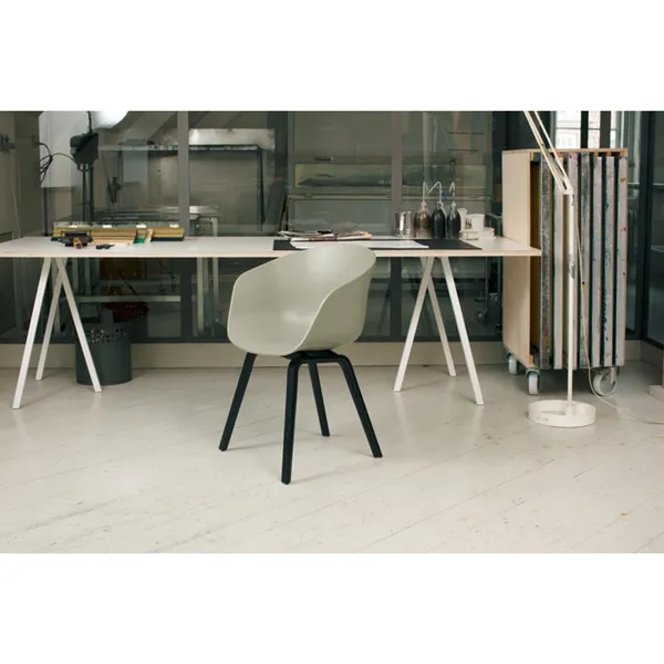 Sedia da pranzo AAC22 con braccioli Noce/crema melange