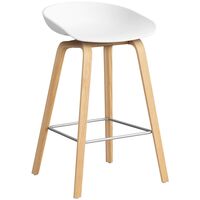 Egetræ / Rustfrit stål / Hvid