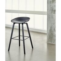 AAS32 Bar Stool H75 Oak/Stainless Steel/Fall Green
