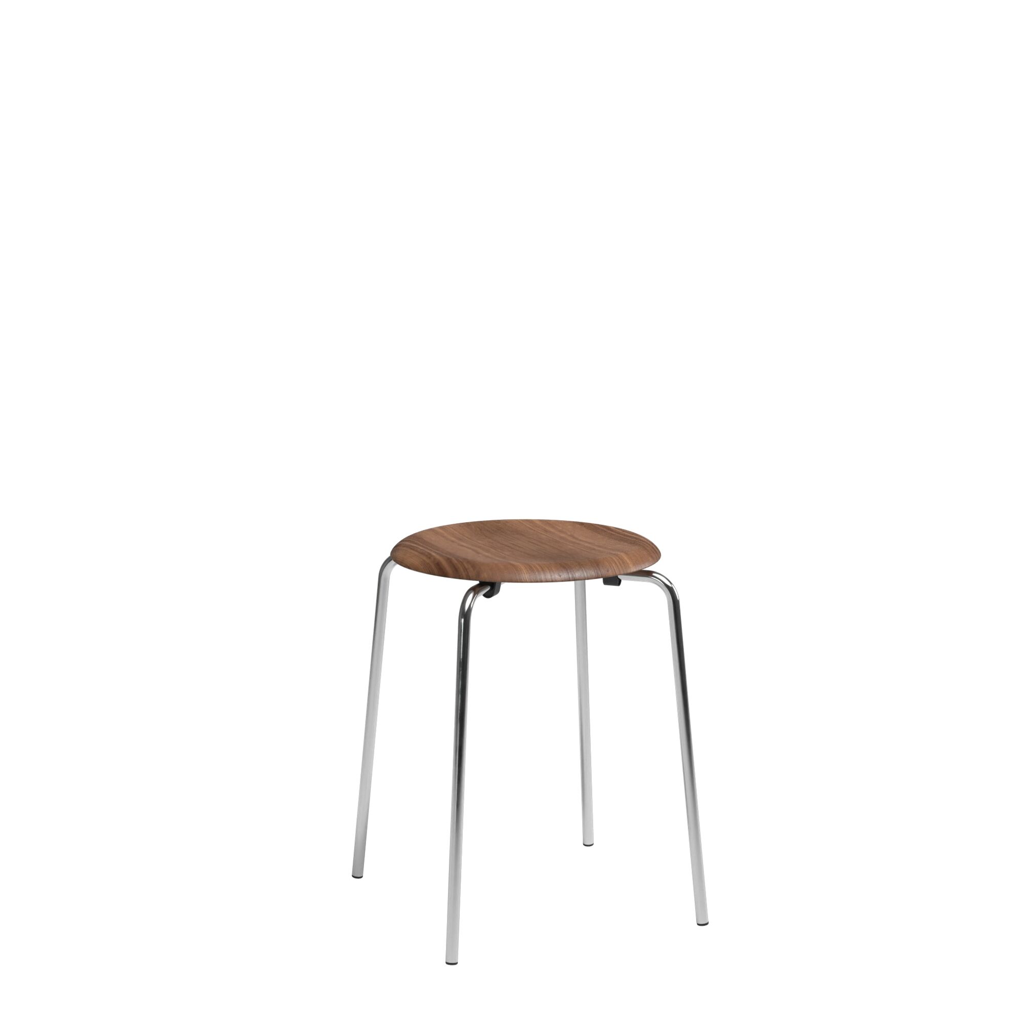 Dot Tabouret Chrome/ Noyer