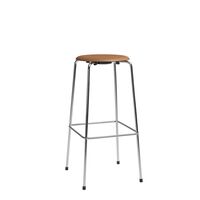 High Dot Bar Stool H76 4-leg Chrome/ Leather