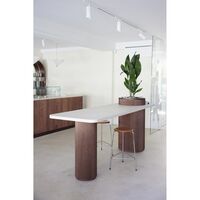 High Dot Bar Stool H76 4-leg Chrome/ Leather