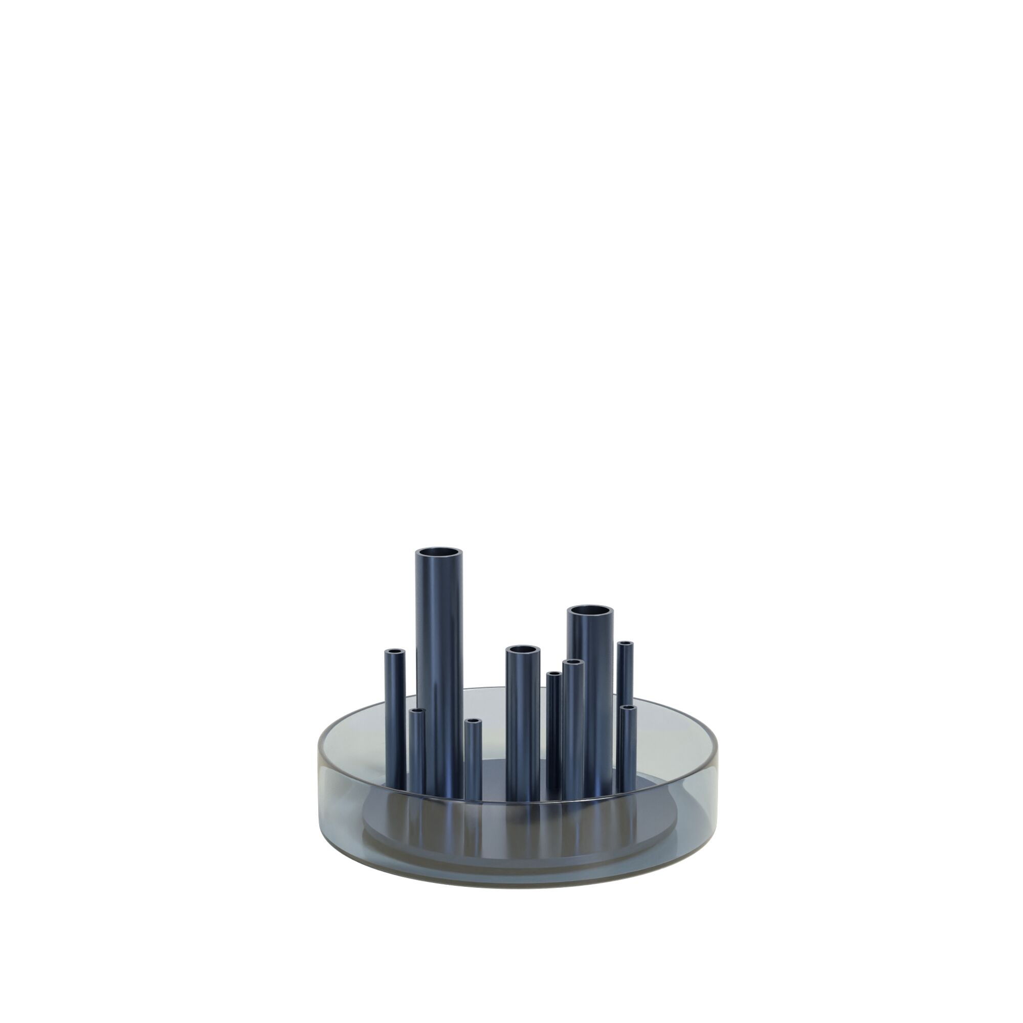 Ikeru Vase Low Dusk Blue