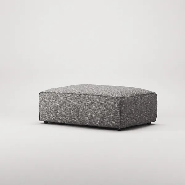 Grand Footstool Grey Marble