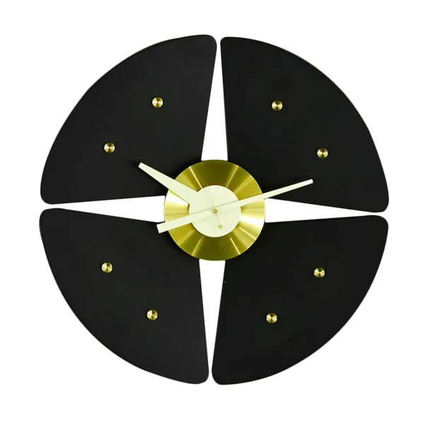 Petal Clock Watch Black/ Brass