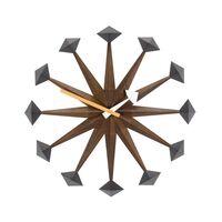 Polygon Wanduhr Walnuss